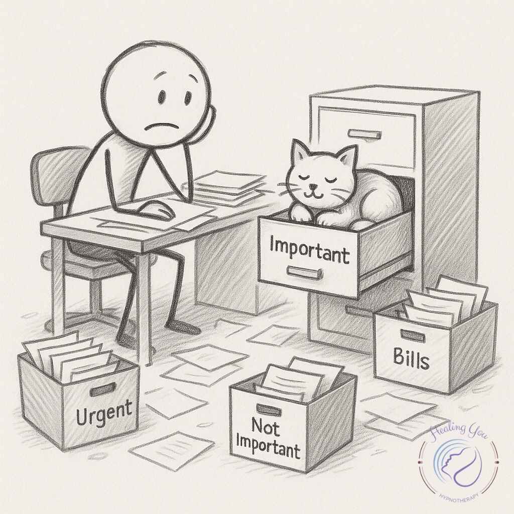 Organization priorities we can all relate to- funny depression meme